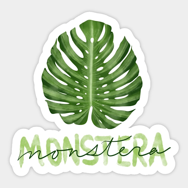 Monstera Deliciosa Sticker by Kinda Kels